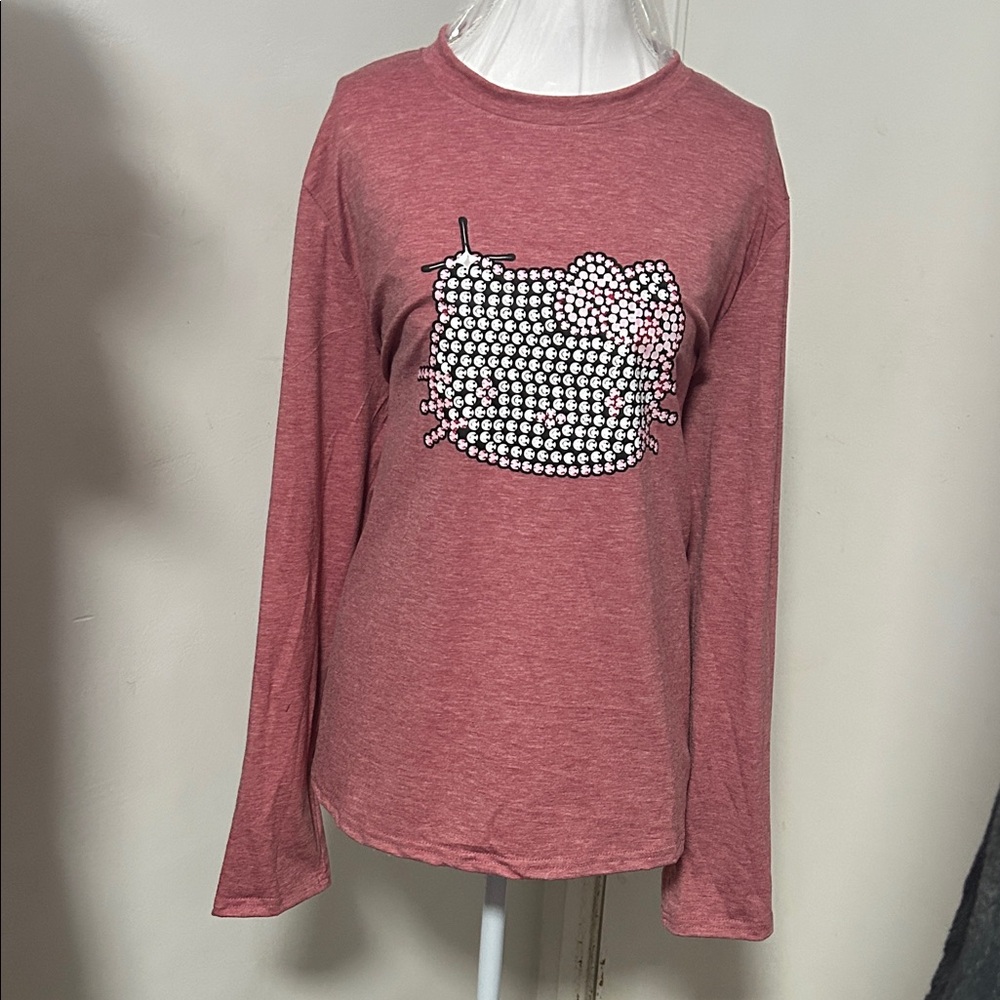 Women's Long Sleeve Pink Top